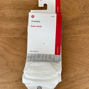lululemon Powerstride tab length White/Gray/Black Training Socks - 3 Pack